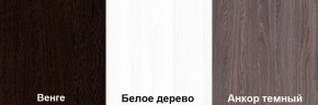 Кровать-чердак Пионер 1 (800*1900) Белое дерево, Анкор темный, Венге в Губкинском - gubkinskiy.mebel24.online | фото 3