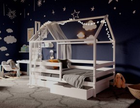 Кровать-домик 80*160 Белый в Губкинском - gubkinskiy.mebel24.online | фото