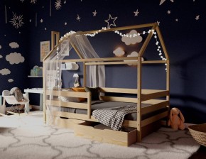 Кровать-домик 80*160 без покраски в Губкинском - gubkinskiy.mebel24.online | фото