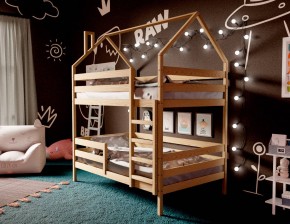 Кровать-домик двухъярусная 80*160 без покраски в Губкинском - gubkinskiy.mebel24.online | фото 3