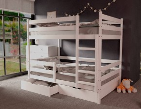 Кровать двухъярусная без крыши 80*160 Белый в Губкинском - gubkinskiy.mebel24.online | фото 1