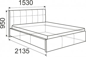 Кровать Изабелла с латами Newtone cacao 1400x2000 в Губкинском - gubkinskiy.mebel24.online | фото 5