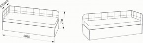 Кровать Зарина угловая Newtone light beige угол правый в Губкинском - gubkinskiy.mebel24.online | фото 4
