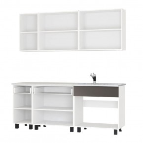 Кухня Дакота 2,0 (бетон пайн/графит) в Губкинском - gubkinskiy.mebel24.online | фото 2