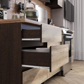 Кухня Энигма 1.6 м (венге/дуб каньон) в Губкинском - gubkinskiy.mebel24.online | фото 2