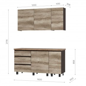 Кухня Энигма 1.6 м (венге/дуб каньон) в Губкинском - gubkinskiy.mebel24.online | фото 5