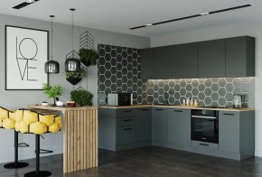 Кухня угловая Антрацит 2600х1600 (Стол. 38мм) в Губкинском - gubkinskiy.mebel24.online | фото 1