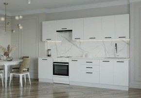 Кухонный гарнитур Белый Глянец 3000 (Стол. 38мм) в Губкинском - gubkinskiy.mebel24.online | фото