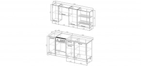 Кухонный гарнитур Каппучино 1800 (Стол. 38мм) в Губкинском - gubkinskiy.mebel24.online | фото 2