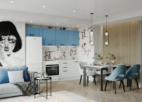 Кухонный гарнитур Капри 2550 (Стол. 38мм) в Губкинском - gubkinskiy.mebel24.online | фото