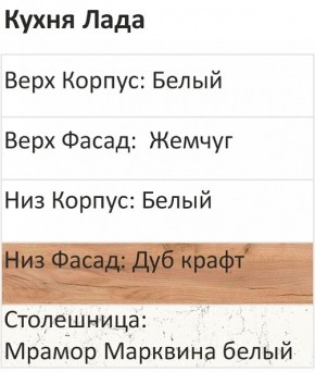 Кухонный гарнитур Лада 1000 (Стол. 38мм) в Губкинском - gubkinskiy.mebel24.online | фото 3