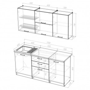 Кухонный гарнитур Лира Экстра 1700 в Губкинском - gubkinskiy.mebel24.online | фото 4