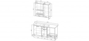 Кухонный гарнитур Меренга 1600 h950 (Стол. 38мм) в Губкинском - gubkinskiy.mebel24.online | фото 2