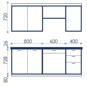 Кухонный гарнитур Ольвия-6 (1.8м) в Губкинском - gubkinskiy.mebel24.online | фото 4