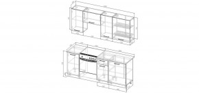 Кухонный гарнитур Смоки 2000 (Стол. 38 мм) в Губкинском - gubkinskiy.mebel24.online | фото 2