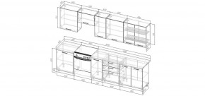Кухонный гарнитур Смоки 3000 (Стол. 38 мм) в Губкинском - gubkinskiy.mebel24.online | фото 2