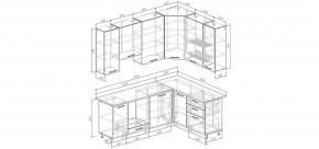 Кухонный гарнитур Старое Дерево 2200*1600 h950 (Стол. 26мм) в Губкинском - gubkinskiy.mebel24.online | фото 2