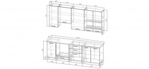 Кухонный гарнитур Умбра 2400 h950 (Стол. 38мм) в Губкинском - gubkinskiy.mebel24.online | фото 2