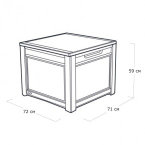 Квадратный сундук Cube Rattan 208 л в Губкинском - gubkinskiy.mebel24.online | фото 5