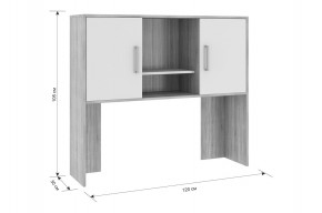 ЛАЙТ 2 Надстройка стола компьютерного (1200) в Губкинском - gubkinskiy.mebel24.online | фото 3