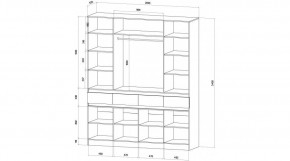 ЛЕНОРА Спальный гарнитур (модульный) графит в Губкинском - gubkinskiy.mebel24.online | фото 9
