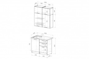 ЛИОРА Кухонный гарнитур Мини 1000 мм в Губкинском - gubkinskiy.mebel24.online | фото 2