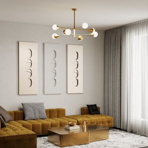 Люстра на штанге Eurosvet Calyx 60168/8 латунь в Губкинском - gubkinskiy.mebel24.online | фото 4