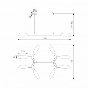 Люстра на штанге Eurosvet Covalent 30180 черный в Губкинском - gubkinskiy.mebel24.online | фото 3