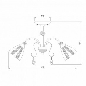 Люстра на штанге Eurosvet Floranse 30155/5 античная бронза в Губкинском - gubkinskiy.mebel24.online | фото 3