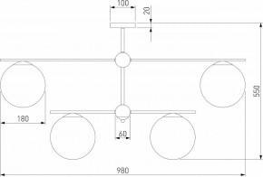 Люстра на штанге Eurosvet Marbella 60147/6 латунь в Губкинском - gubkinskiy.mebel24.online | фото 4