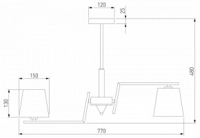 Люстра на штанге Eurosvet Ozark 60149/8 латунь в Губкинском - gubkinskiy.mebel24.online | фото 3