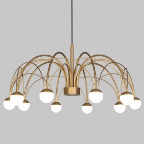 Люстра на штанге Eurosvet Ragno 90030/10 LED золото в Губкинском - gubkinskiy.mebel24.online | фото