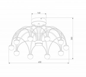 Люстра на штанге Eurosvet Ragno 90031/10 LED золото в Губкинском - gubkinskiy.mebel24.online | фото 5