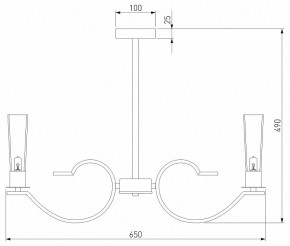 Люстра на штанге Eurosvet Rosher 60141/6 хром в Губкинском - gubkinskiy.mebel24.online | фото 2