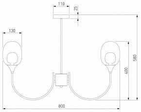 Люстра на штанге Eurosvet Spritz 70217/8 латунь в Губкинском - gubkinskiy.mebel24.online | фото 5