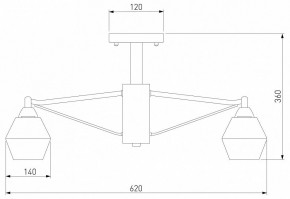 Люстра на штанге Eurosvet Takara 70135/5 кофе в Губкинском - gubkinskiy.mebel24.online | фото 2