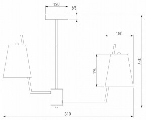 Люстра на штанге Eurosvet Topanga 60173/8 латунь в Губкинском - gubkinskiy.mebel24.online | фото 4