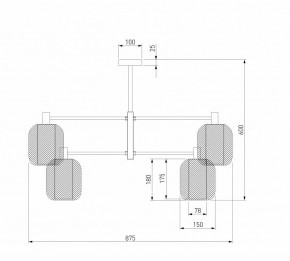 Люстра на штанге Eurosvet Voile 30192/8 золото в Губкинском - gubkinskiy.mebel24.online | фото 4