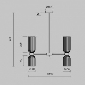 Люстра на штанге Maytoni Antic MOD302PL-10W в Губкинском - gubkinskiy.mebel24.online | фото 3