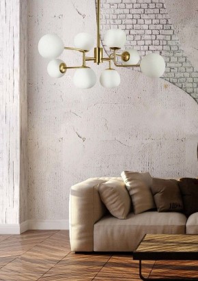 Люстра на штанге Maytoni Erich MOD221-PL-08-G в Губкинском - gubkinskiy.mebel24.online | фото 5