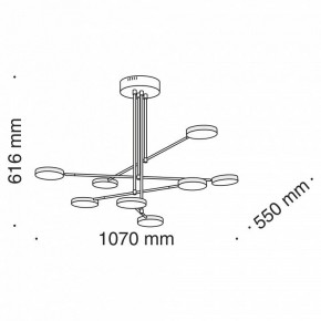 Люстра на штанге Maytoni Fad MOD070PL-L48B3K в Губкинском - gubkinskiy.mebel24.online | фото 8