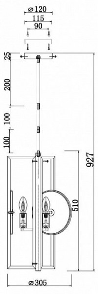 Люстра на штанге Maytoni Marmo MOD099PL-03G в Губкинском - gubkinskiy.mebel24.online | фото 4