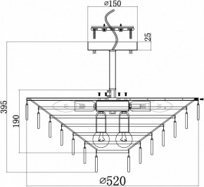 Люстра на штанге Maytoni Mazzo MOD130CL-11G в Губкинском - gubkinskiy.mebel24.online | фото 5