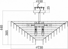 Люстра на штанге Maytoni Mazzo MOD130CL-14G в Губкинском - gubkinskiy.mebel24.online | фото 4