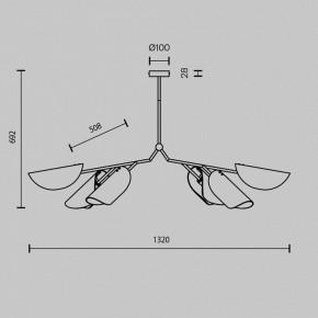 Люстра на штанге Maytoni Organic MOD225PL-06B в Губкинском - gubkinskiy.mebel24.online | фото 4