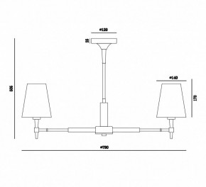 Люстра на штанге Maytoni Zaragoza H001CL-05BS в Губкинском - gubkinskiy.mebel24.online | фото 6