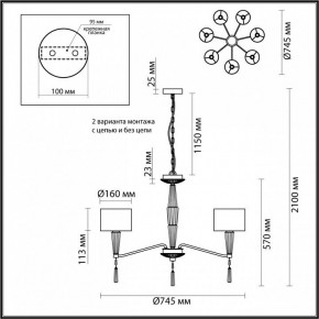 Люстра на штанге Odeon Light Latte 5403/7 в Губкинском - gubkinskiy.mebel24.online | фото 8