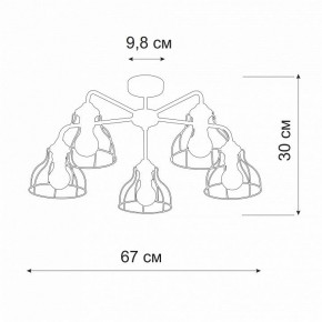 Люстра на штанге Vitaluce V3102 V3102-1/5PL в Губкинском - gubkinskiy.mebel24.online | фото 2