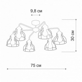 Люстра на штанге Vitaluce V3102 V3102-1/6PL в Губкинском - gubkinskiy.mebel24.online | фото 2