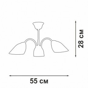 Люстра на штанге Vitaluce V3335 V3335-7/3PL в Губкинском - gubkinskiy.mebel24.online | фото 3